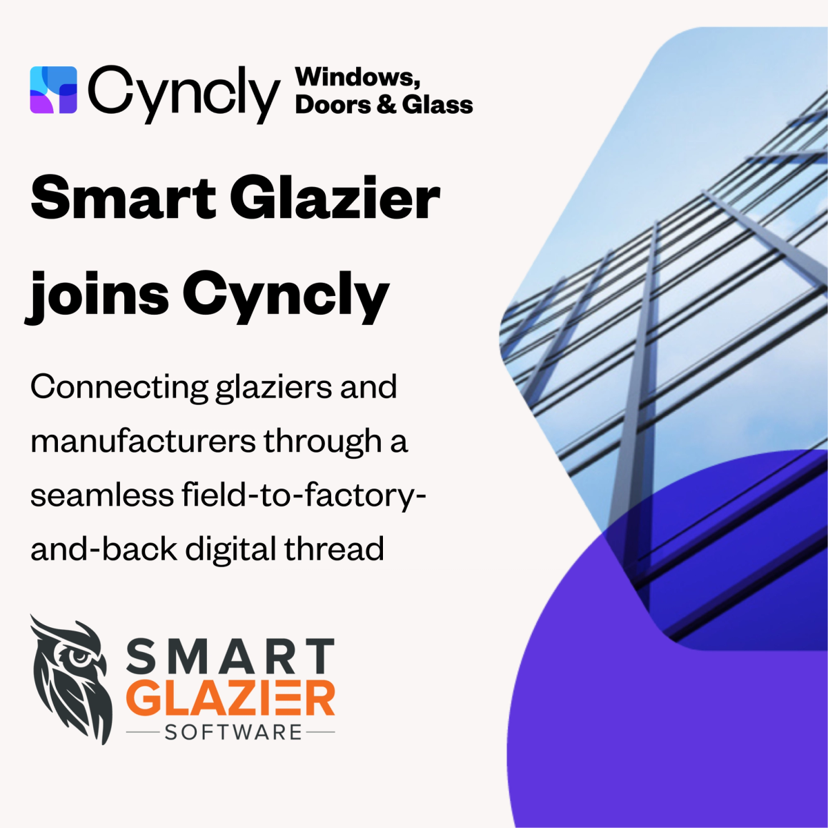 Smart Glazier Software & Cyncly Logos