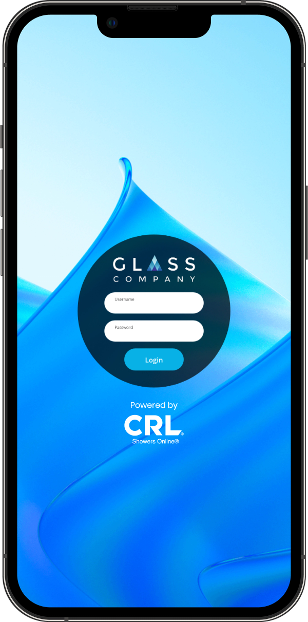 Login screen on a mobile phone