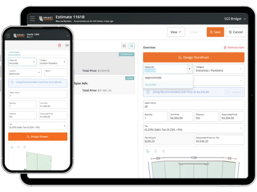 Field management software on a tablet