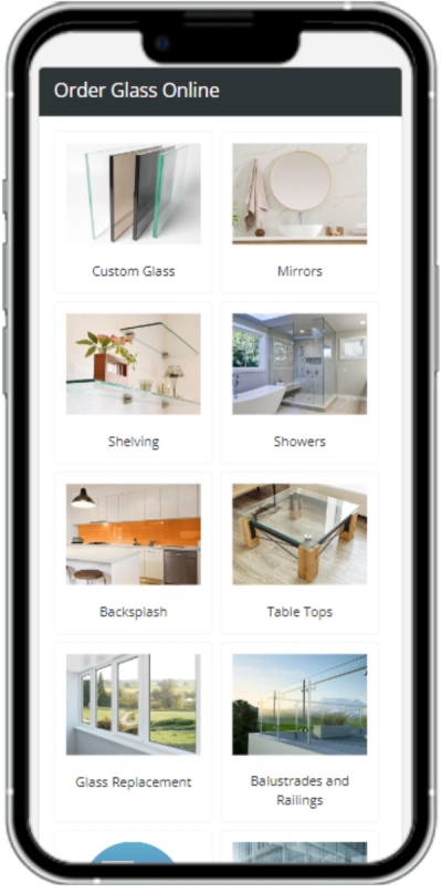 a phone displays a page that says order glass online a phone displays a page that says order glass online