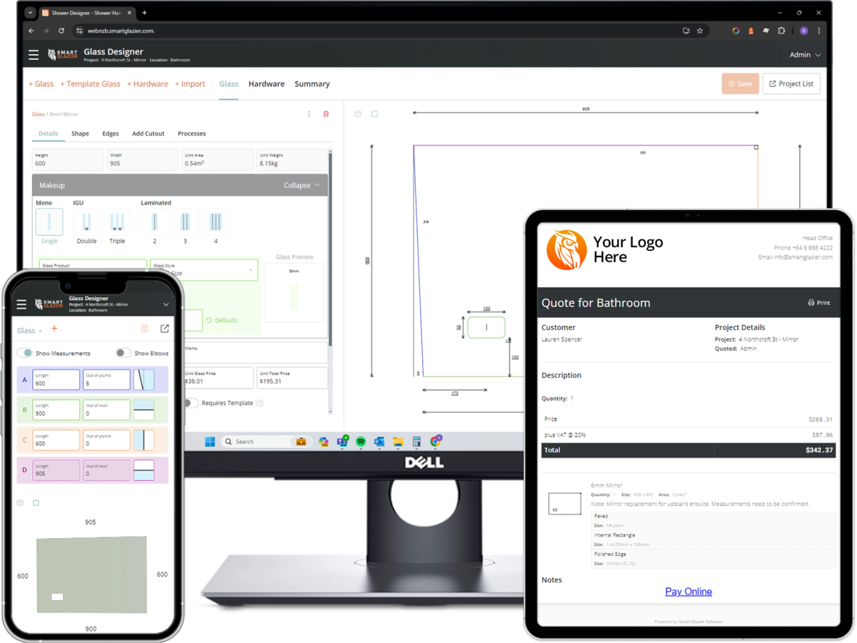 Flat Glass Design Software | Smart Glazier