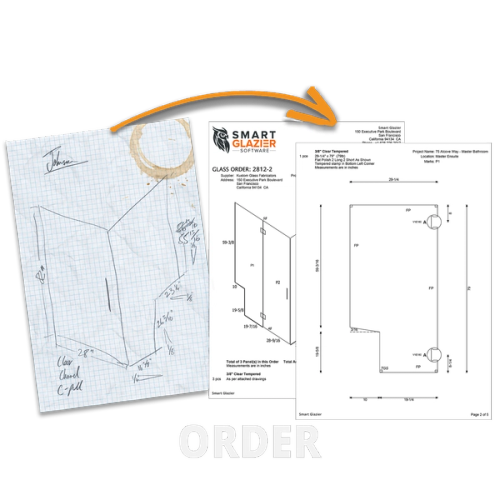 Order using Smart Glazier Business