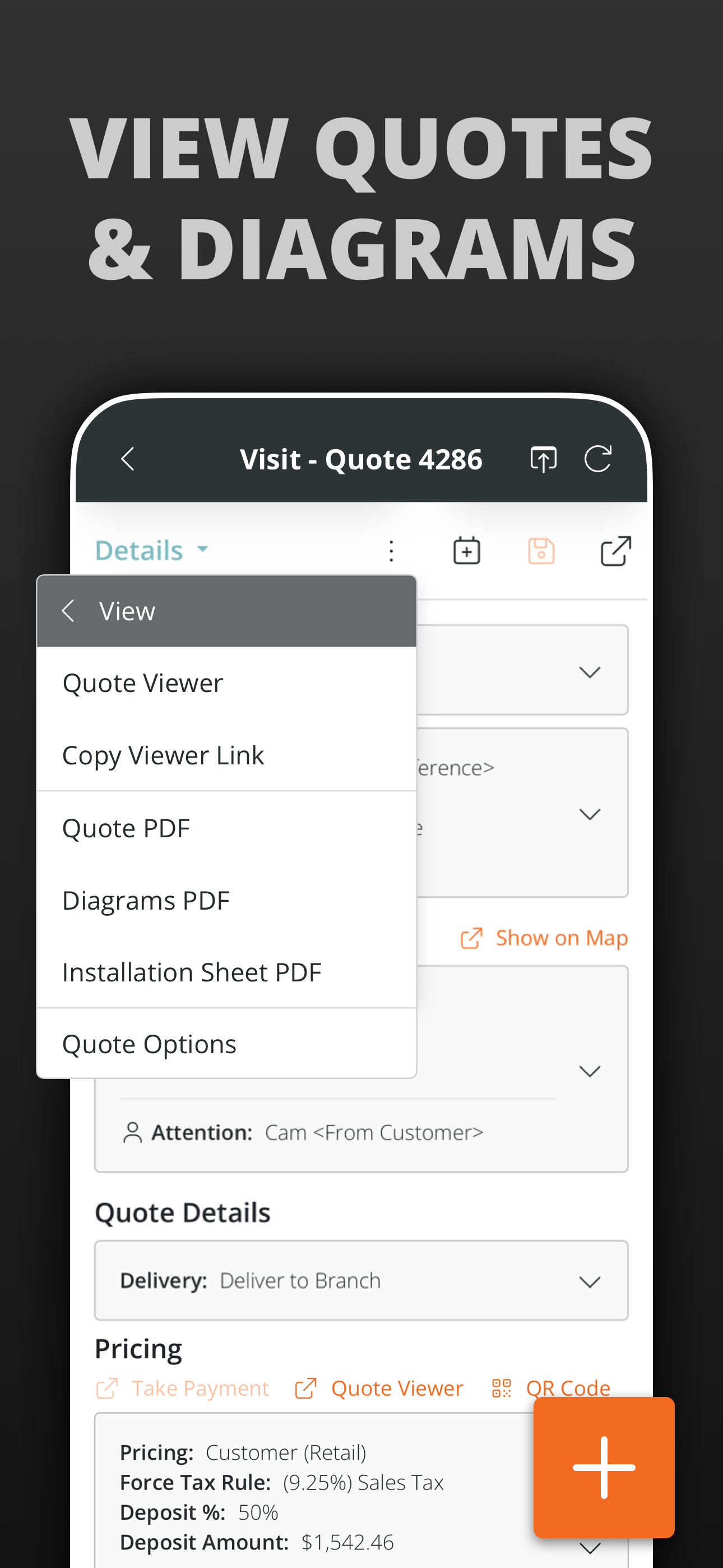 Access quotes, diagrams, and installation information