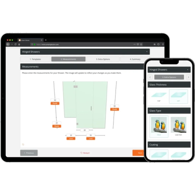 Web Configurator displayed on tablet and phone
