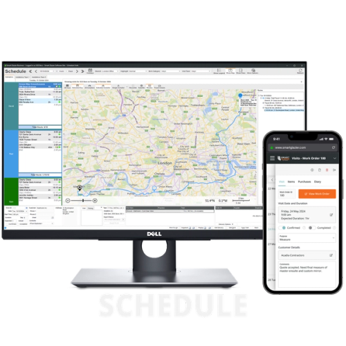 Schedule using Smart Glazier Business