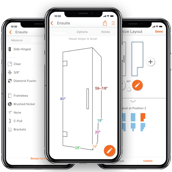 Smart Glazier App on mobile phone