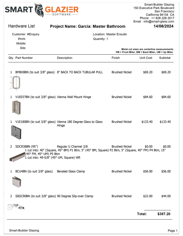 Hardware List
