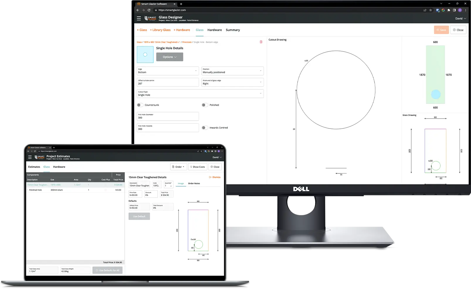 Smart Glazier Connect - Drawing tool