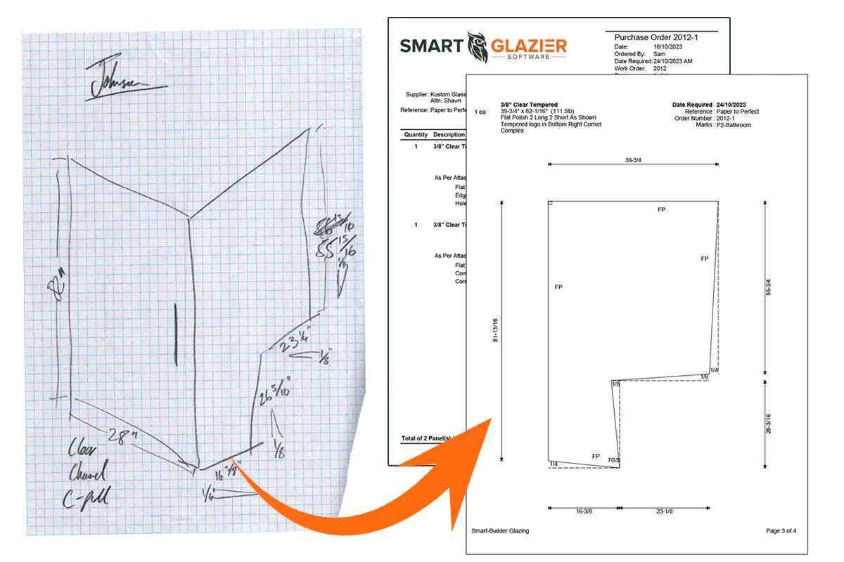 Produce easy-to-interpret glass drawings for your fabricator