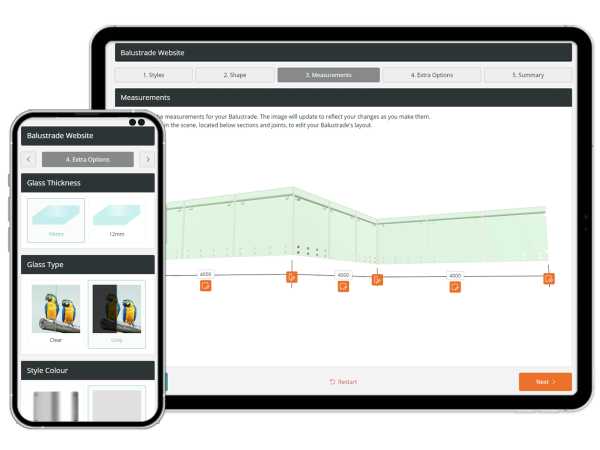 a phone and a tablet are displaying a website for batustrade website