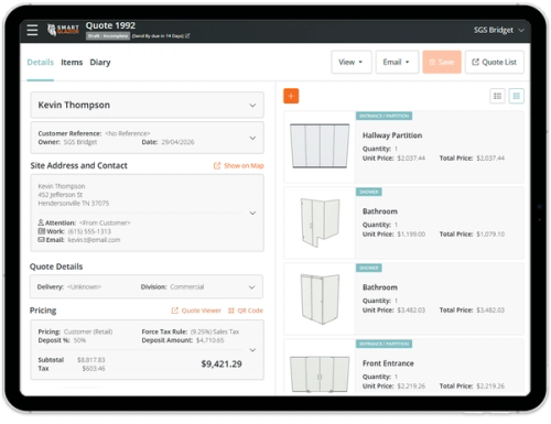 Smart Glazier Essentials Screenshots