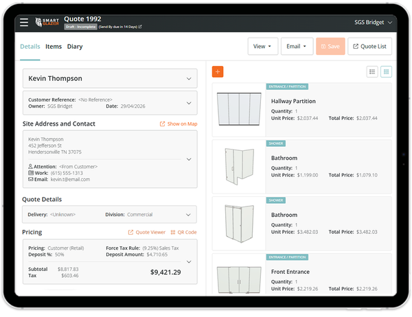 Add job details to Smart Glazier Essentials