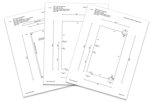 Accurate glass drawing software
