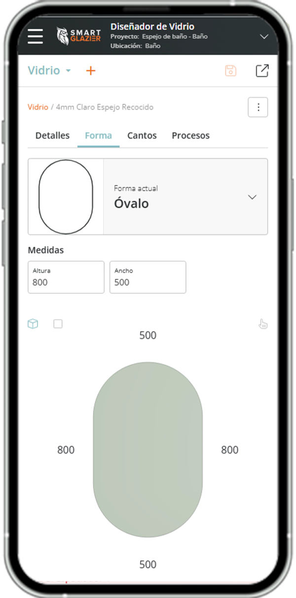 a smart glazer app on a cell phone