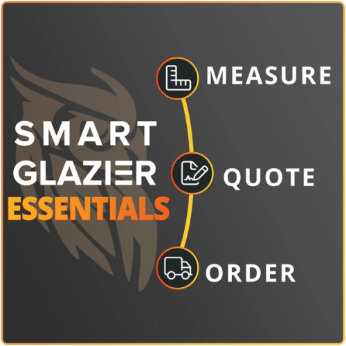 a poster that says smart glazier essentials measure quote order