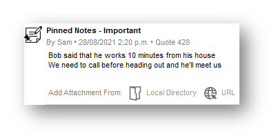 Example of a Pinned Note