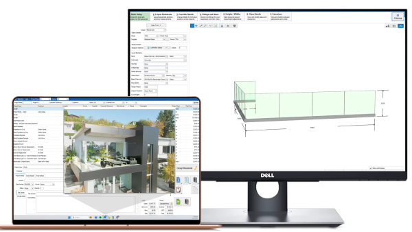 a dell computer monitor shows a picture of a house