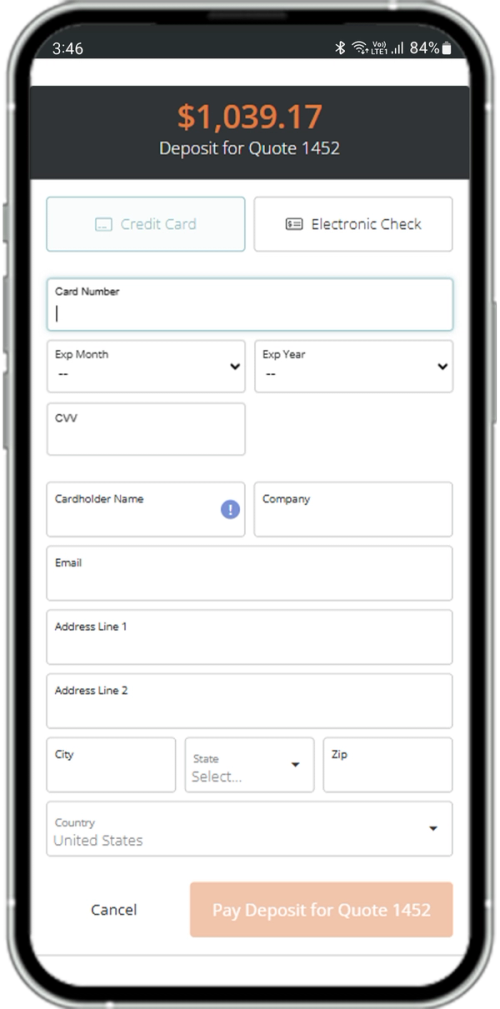 Pay using BizDog integration