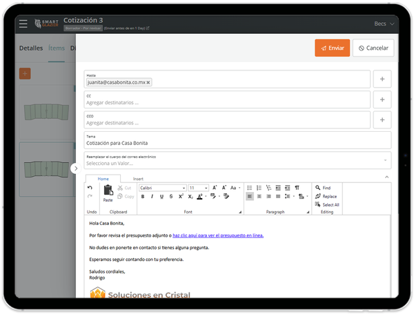 a screenshot of a web page titled cotizacion 3