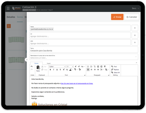 a screenshot of a web page titled cotizacion 3