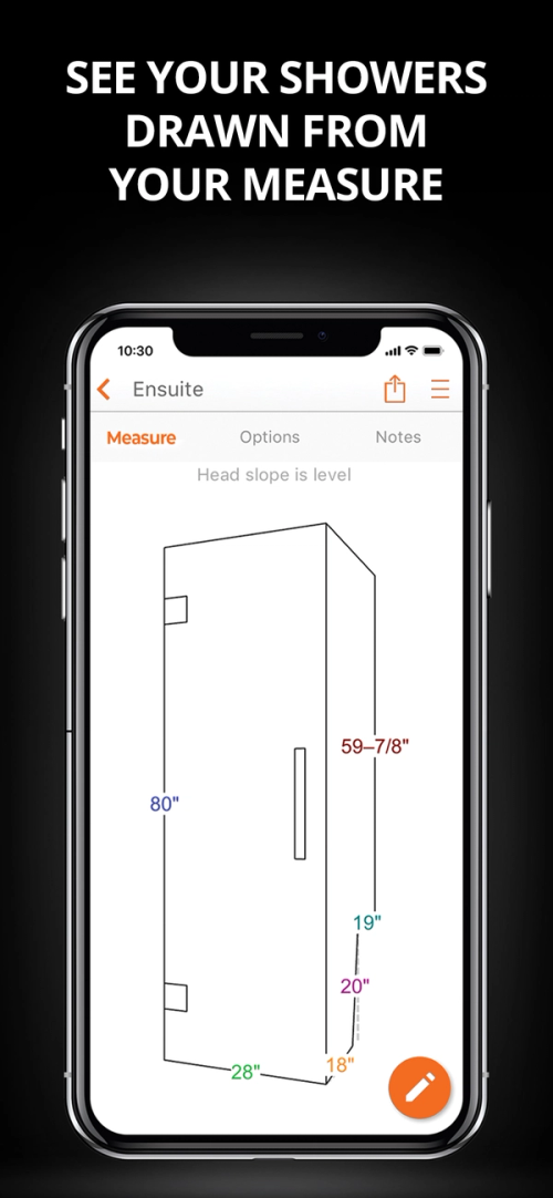 See your showers drawn from your measure