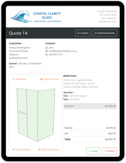 Smart Glazier Essentials Screenshots