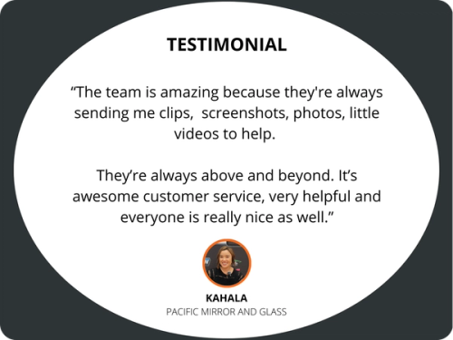 Testimonial from Pacific Mirror and Glass