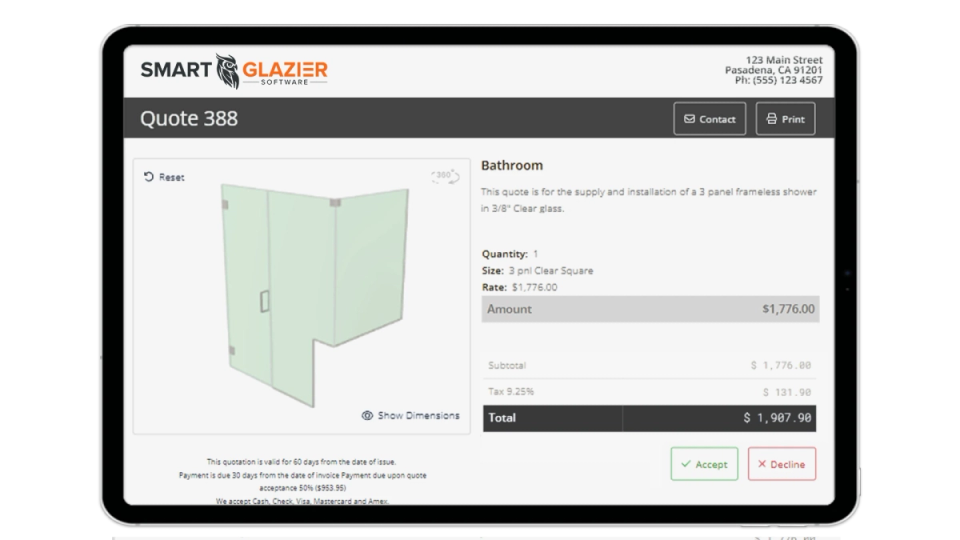 Produce interactive 3D quotes using Connect