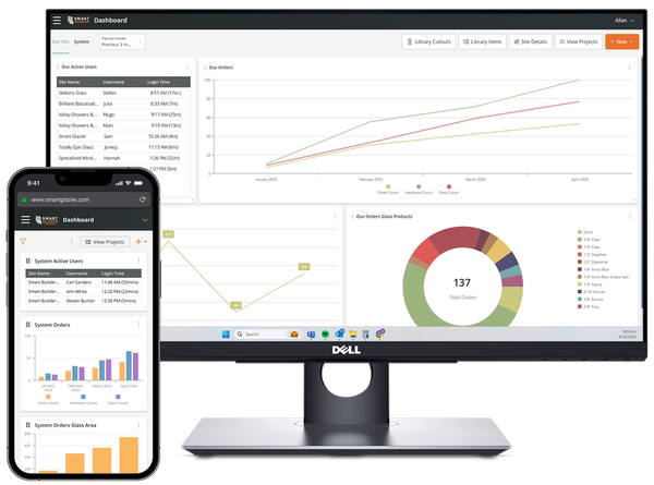 See your order using the dashboard in Smart Glazier Connect