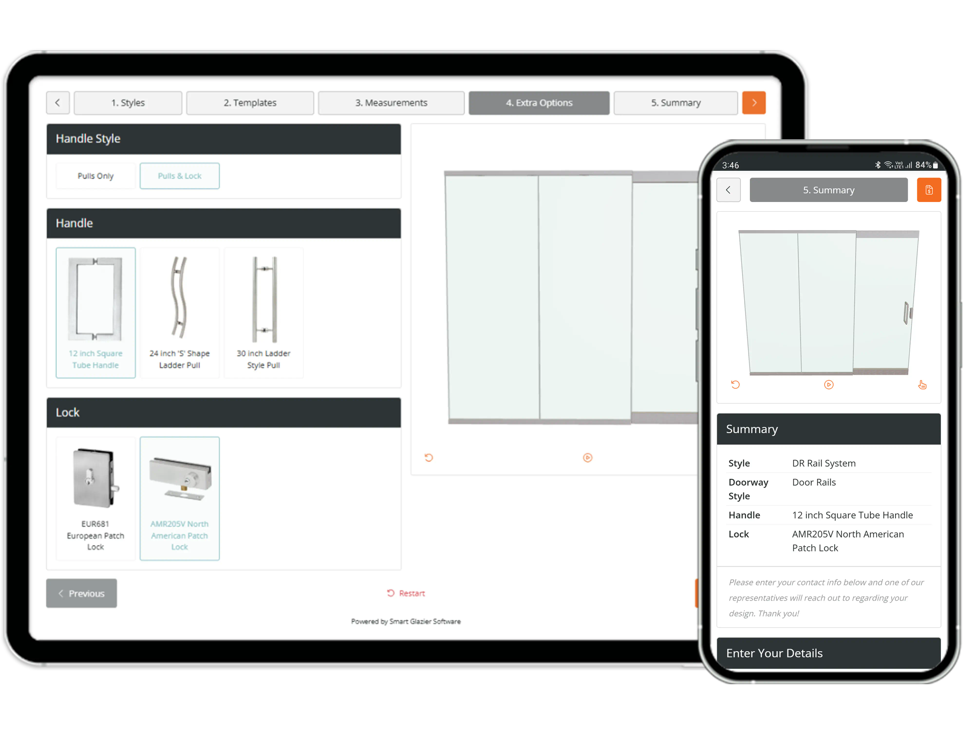 sell glass entrances on your website 24/7