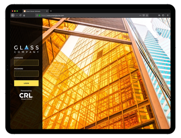 Login screen on a mobile phone