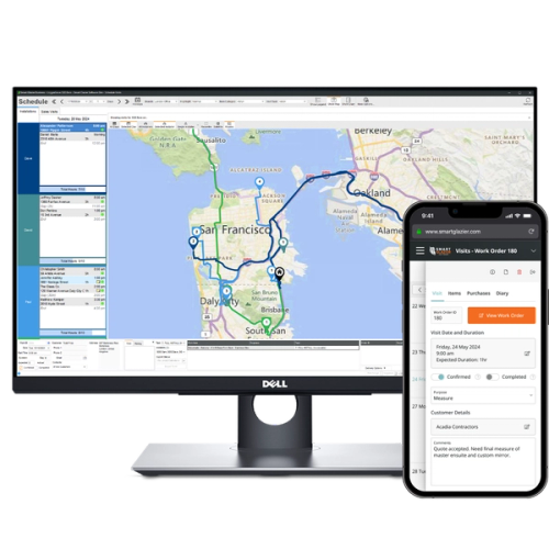 Smart Glazier Business Modules on various Devices