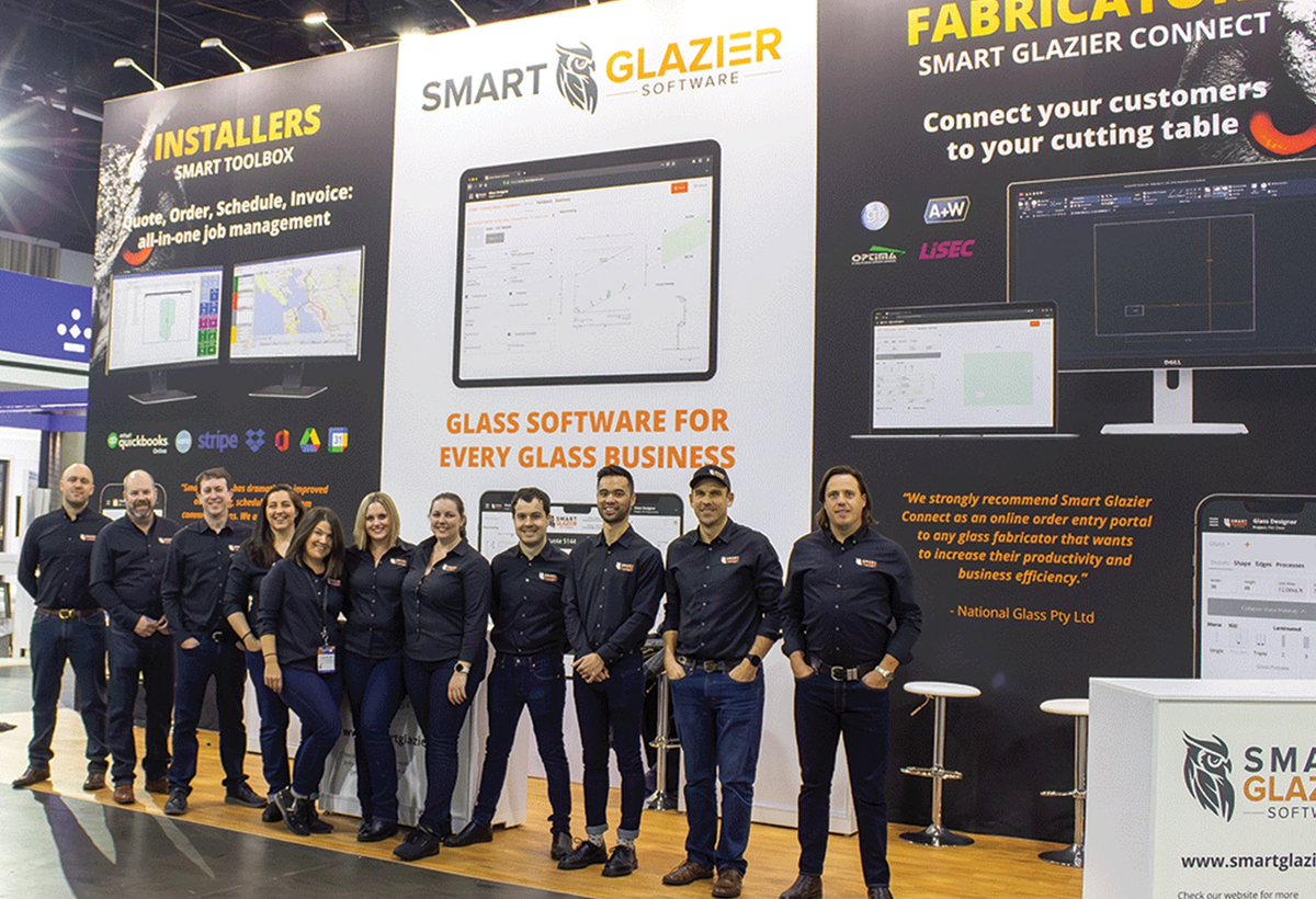 Smart Glazier Software team at GlassBuild America trade show