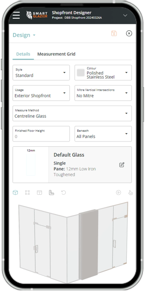 Accurate Shopfront Design on Phone