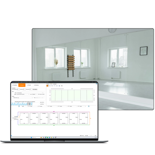 Mirrorwall Designer on Laptop
