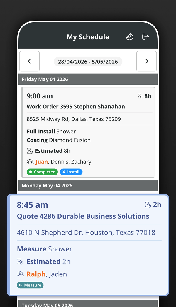 manage visits quickly