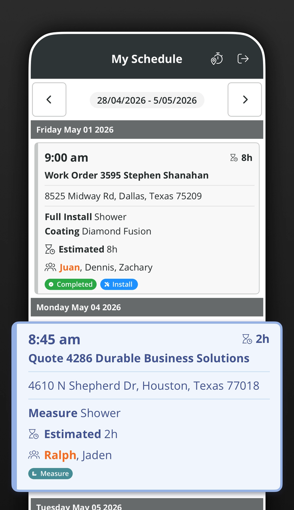 manage visits quickly