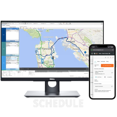 Schedule using Smart Glazier Business