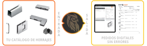 Infographic depicting Smart Glazier Connect for hardware workflow