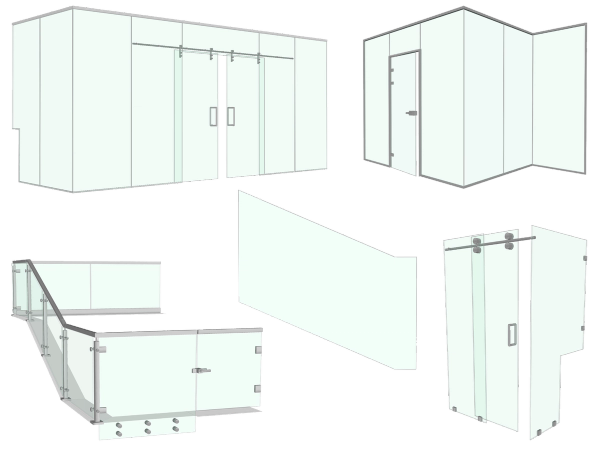 3D Images designed in using Smart Glazier Design modules