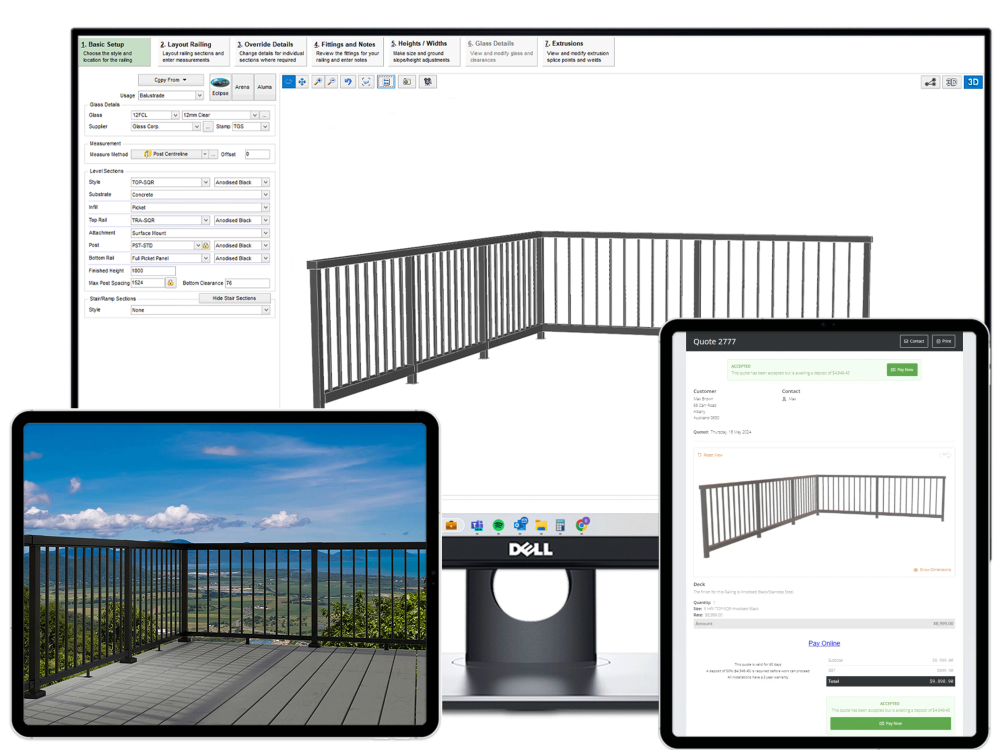 Smart Railing | The best 3D railing design software for glaziers