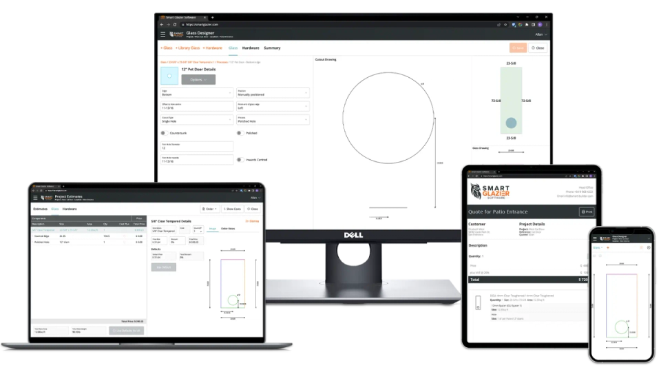 Smart Glazier Connect is an online e-commerce portal for glass fabricators