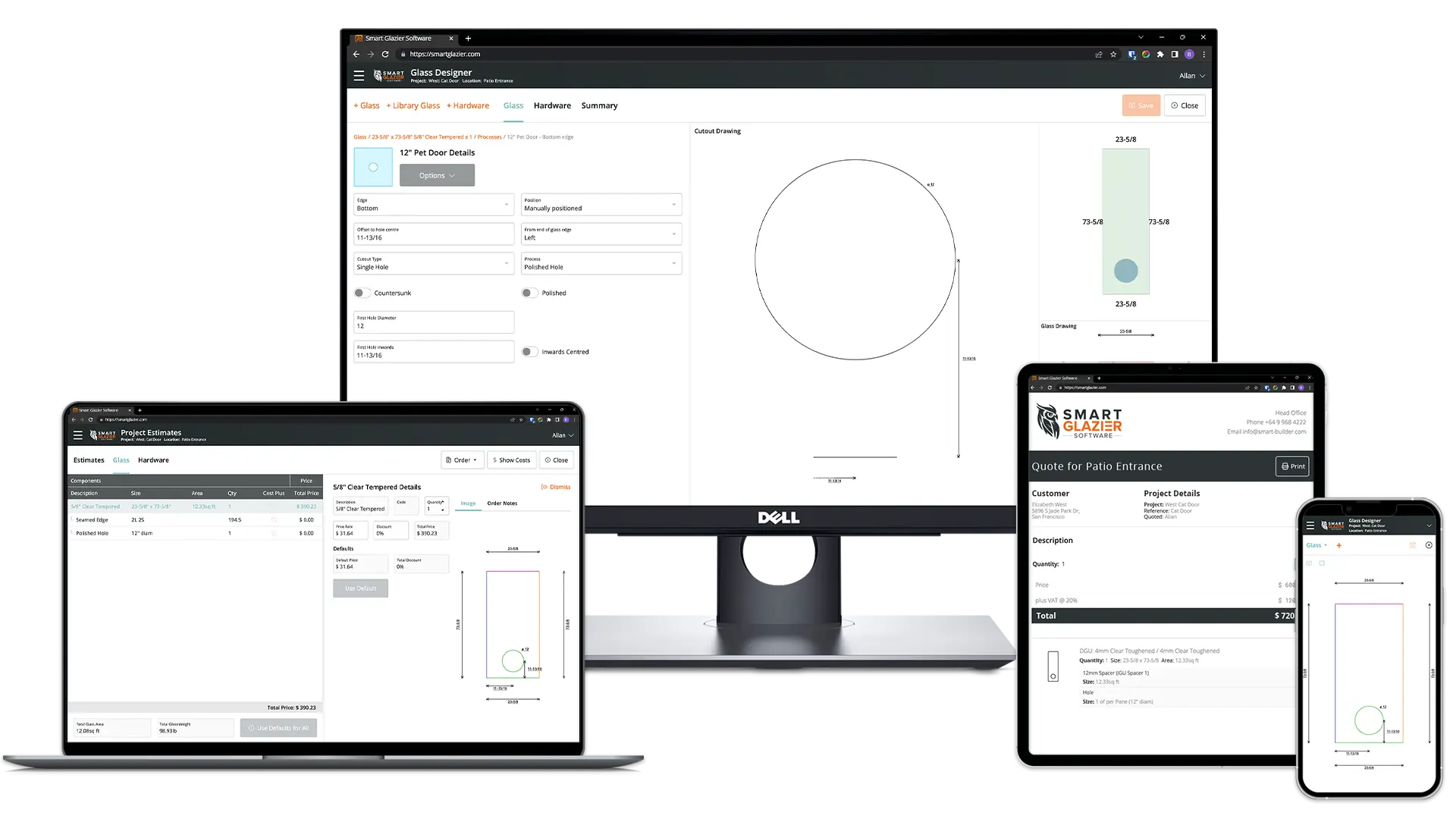 Smart Glazier Connect is an online e-commerce portal for glass fabricators