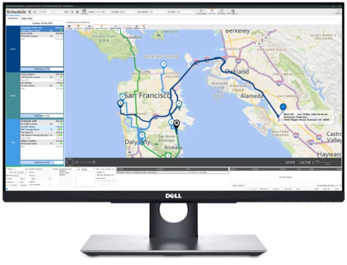 a dell computer monitor shows a map of san francisco a dell computer monitor shows a map of san francisco
