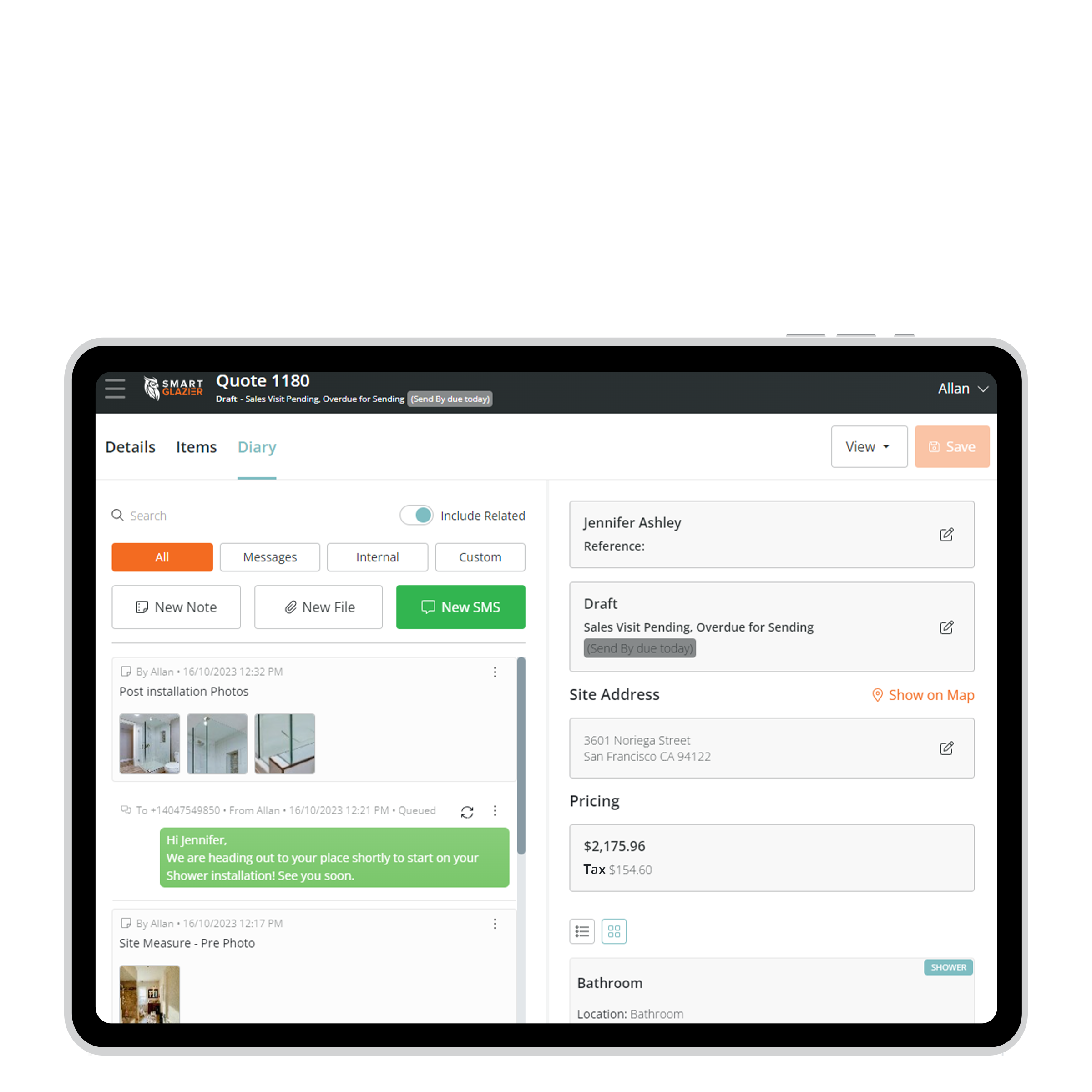 Glass Quoting and Estimating Software