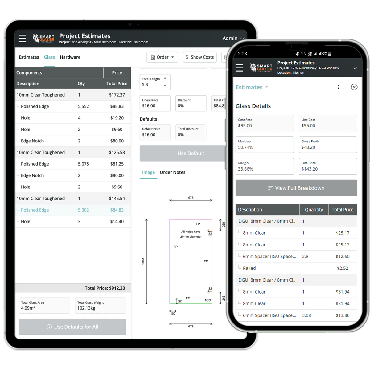 Flat Glass Design Software | Smart Glazier