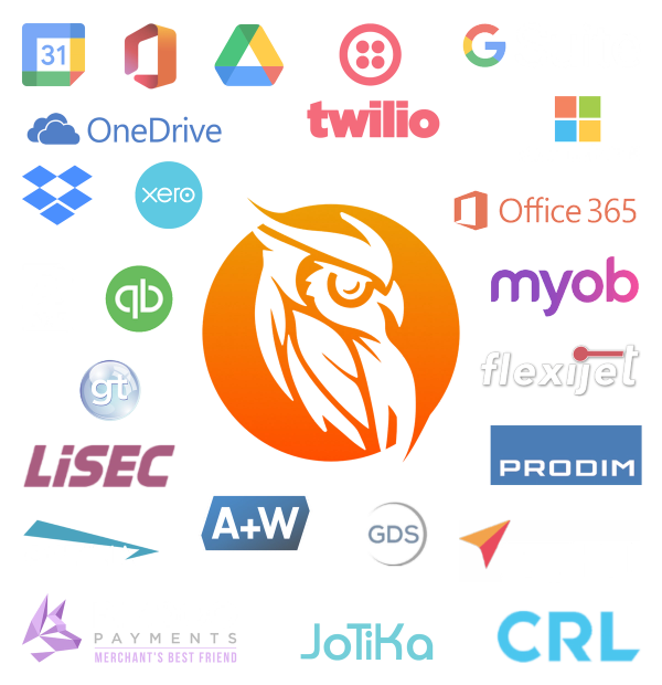 Infographic showing Smart Glazier Software integrations