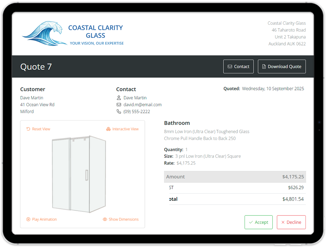 Glass Quoting Software | Smart Glazier Business