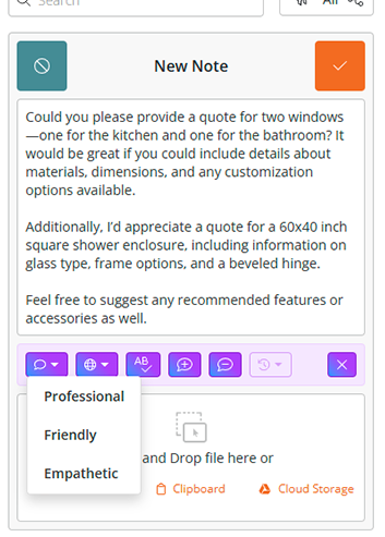 AI Note on a tablet