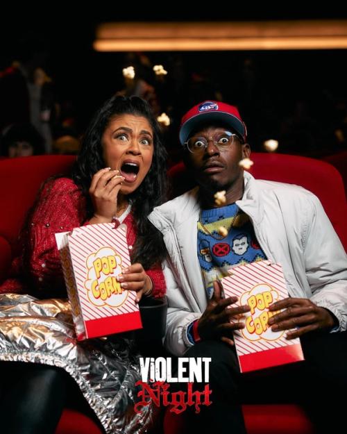 Character portrait at the Violent Night Universal Pictures premiere in Los Angeles — The Lounge Booth